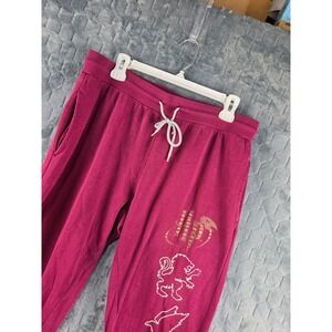 Harry Potter Joggers Mens XL Maroon Hogwarts House Crests Graphic Sweatpants